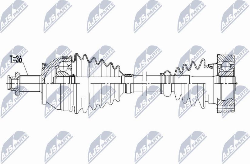 NTY NPW-VW-143 - Albero motore/Semiasse www.autoricambit.com