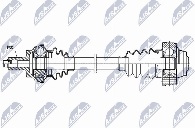 NTY NPW-VW-167 - Albero motore/Semiasse www.autoricambit.com