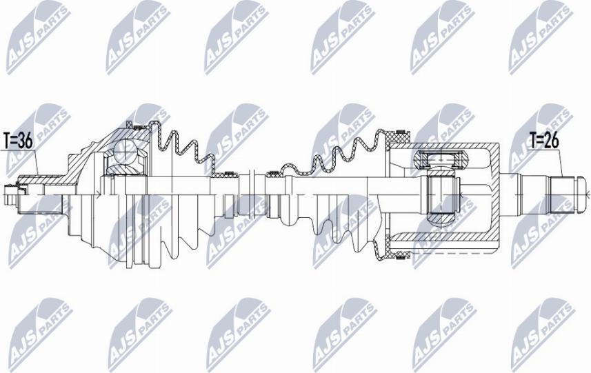 NTY NPW-VW-133 - Albero motore/Semiasse www.autoricambit.com