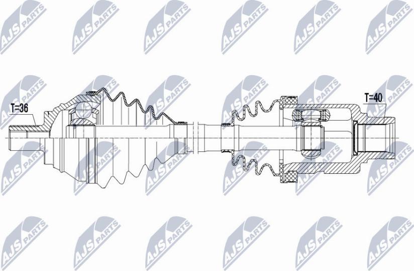 NTY NPW-VW-127 - Albero motore/Semiasse www.autoricambit.com