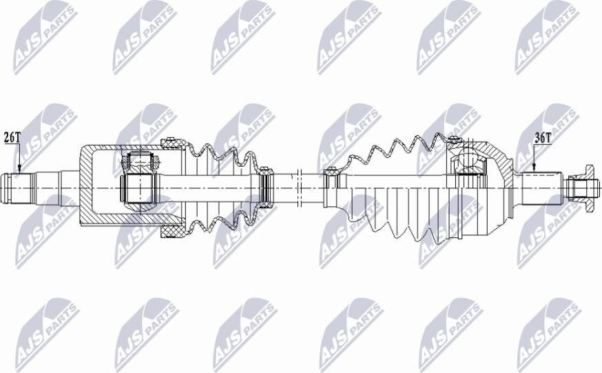 NTY NPW-VW-206 - Albero motore/Semiasse www.autoricambit.com