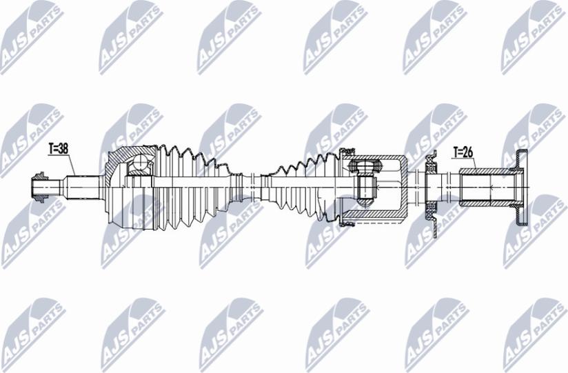 NTY NPW-VW-223 - Albero motore/Semiasse www.autoricambit.com