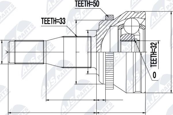 NTY NPZ-CH-004 - Kit giunti, Semiasse www.autoricambit.com