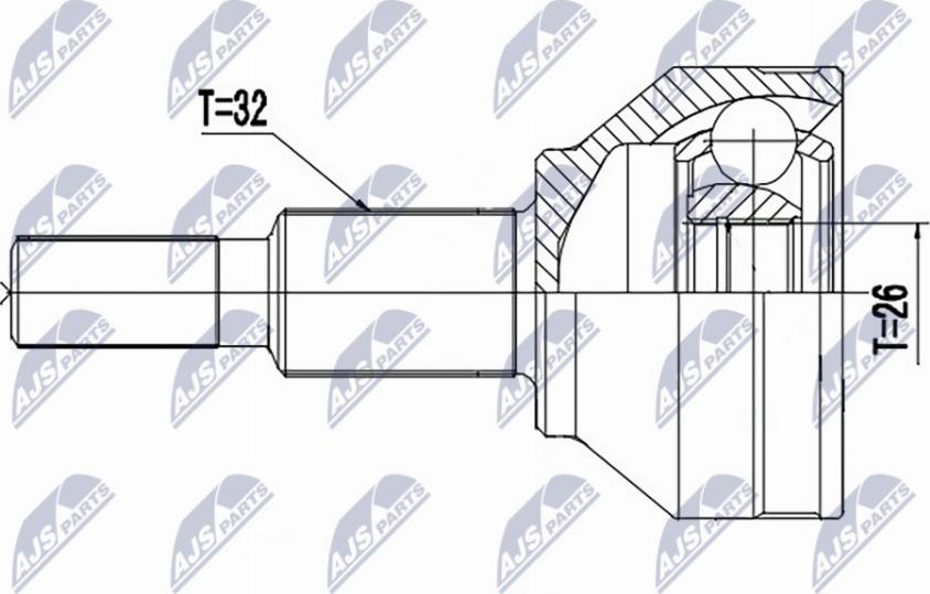 NTY NPZ-CH-031 - Kit giunti, Semiasse www.autoricambit.com