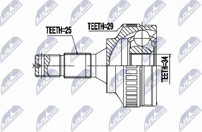 NTY NPZ-CT-009 - Kit giunti, Semiasse www.autoricambit.com