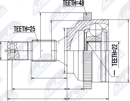 NTY NPZ-CT-016 - Kit giunti, Semiasse www.autoricambit.com