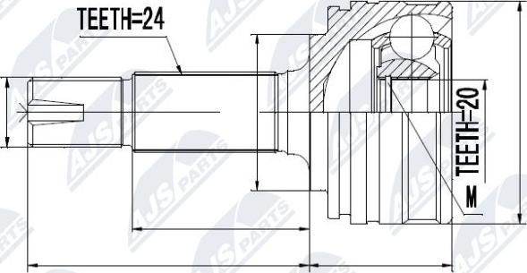 NTY NPZ-CT-012 - Kit giunti, Semiasse www.autoricambit.com