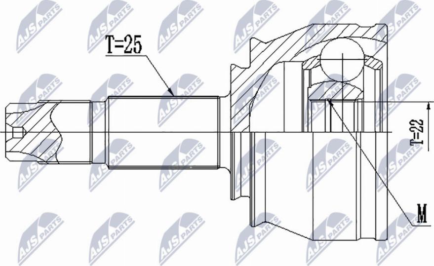 NTY NPZ-CT-024 - Kit giunti, Semiasse www.autoricambit.com