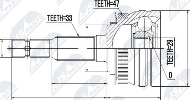 NTY NPZ-DW-004 - Kit giunti, Semiasse www.autoricambit.com