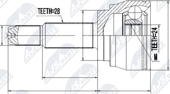 NTY NPZ-DW-025 - Kit giunti, Semiasse www.autoricambit.com