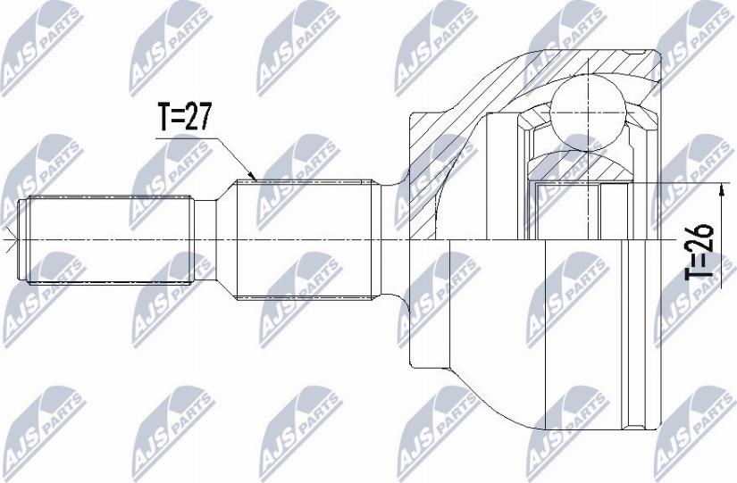 NTY NPZ-FR-044 - Kit giunti, Semiasse www.autoricambit.com