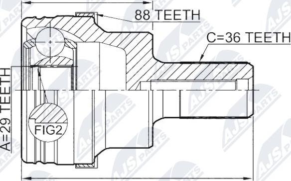 NTY NPZ-FR-046 - Kit giunti, Semiasse www.autoricambit.com