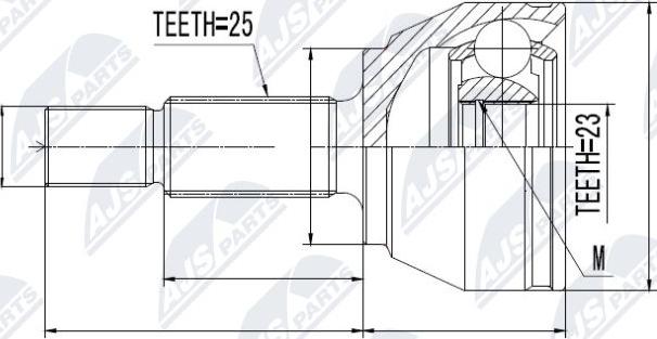 NTY NPZ-FR-043 - Kit giunti, Semiasse www.autoricambit.com