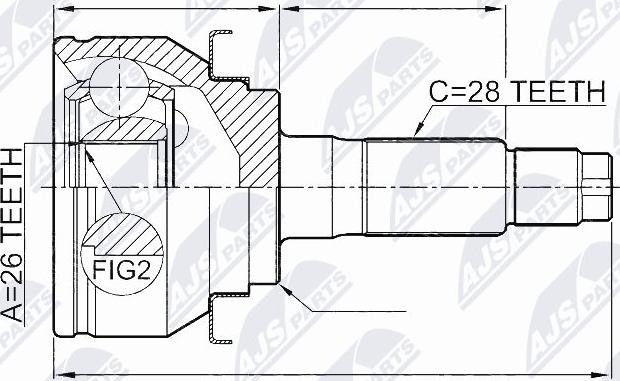 NTY NPZ-FR-047 - Kit giunti, Semiasse www.autoricambit.com