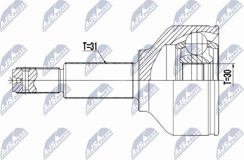 NTY NPZ-FR-053 - Kit giunti, Semiasse www.autoricambit.com