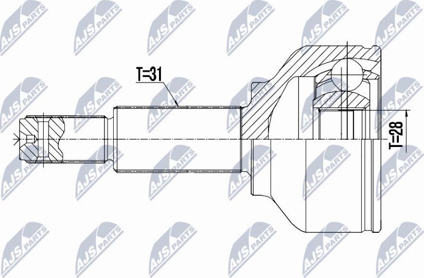 NTY NPZ-FR-052 - Kit giunti, Semiasse www.autoricambit.com