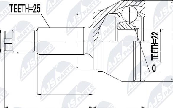 NTY NPZ-FR-006 - Kit giunti, Semiasse www.autoricambit.com