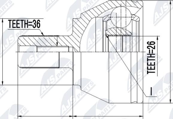 NTY NPZ-FR-016 - Kit giunti, Semiasse www.autoricambit.com