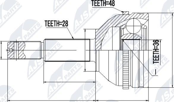 NTY NPZ-FR-035 - Kit giunti, Semiasse www.autoricambit.com