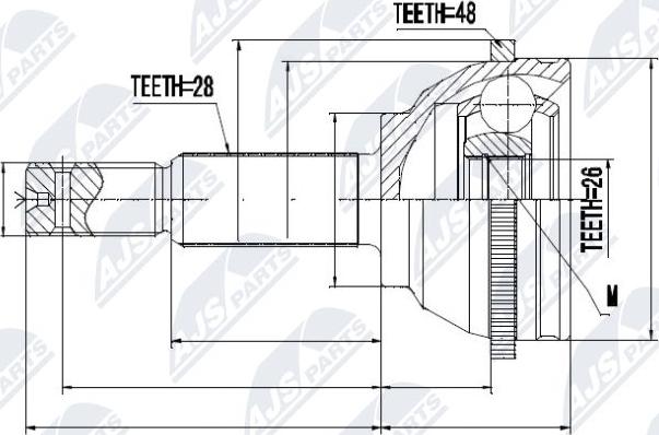 NTY NPZ-FR-037 - Kit giunti, Semiasse www.autoricambit.com