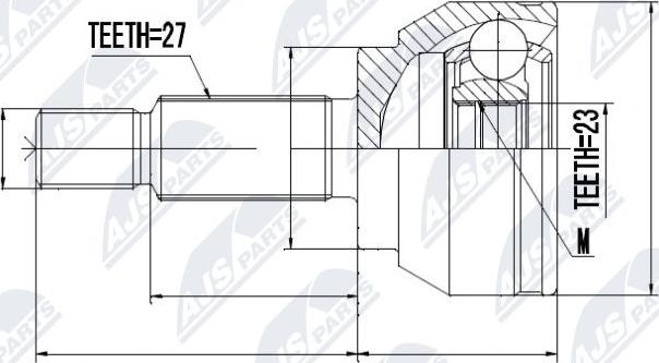 NTY NPZ-FR-028 - Kit giunti, Semiasse www.autoricambit.com