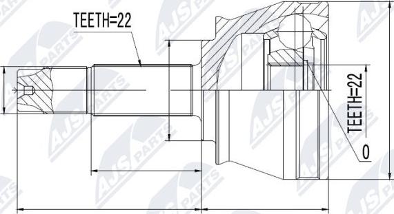 NTY NPZ-FT-046 - Kit giunti, Semiasse www.autoricambit.com