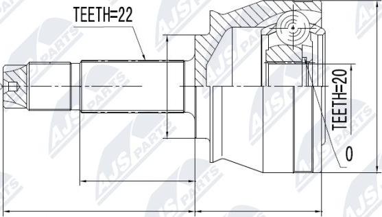 NTY NPZ-FT-041 - Kit giunti, Semiasse www.autoricambit.com