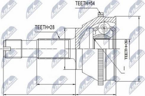 NTY NPZ-FT-007 - Kit giunti, Semiasse www.autoricambit.com