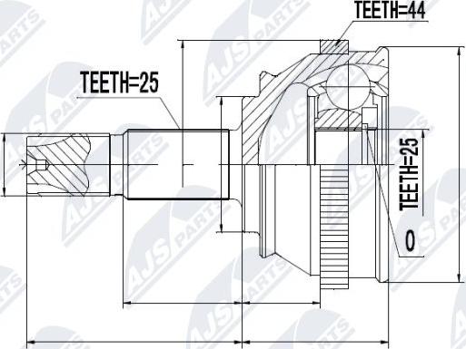 NTY NPZ-FT-017 - Kit giunti, Semiasse www.autoricambit.com