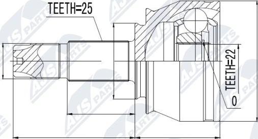 NTY NPZ-FT-024 - Kit giunti, Semiasse www.autoricambit.com