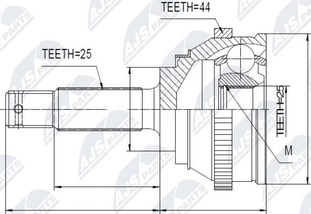 NTY NPZ-HY-545 - Kit giunti, Semiasse www.autoricambit.com