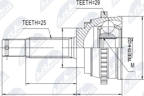 NTY NPZ-HY-541 - Kit giunti, Semiasse www.autoricambit.com