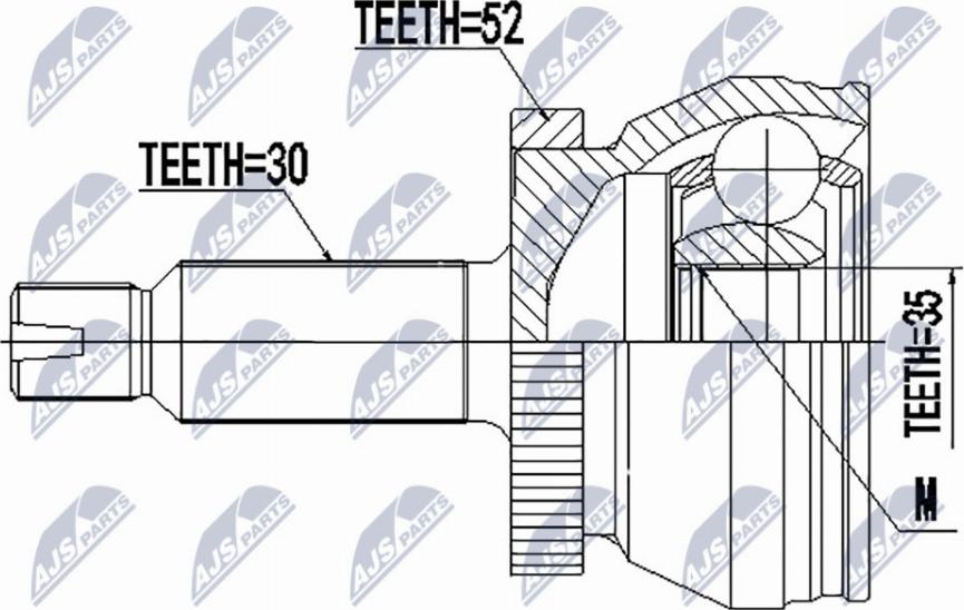 NTY NPZ-HY-554 - Kit giunti, Semiasse www.autoricambit.com