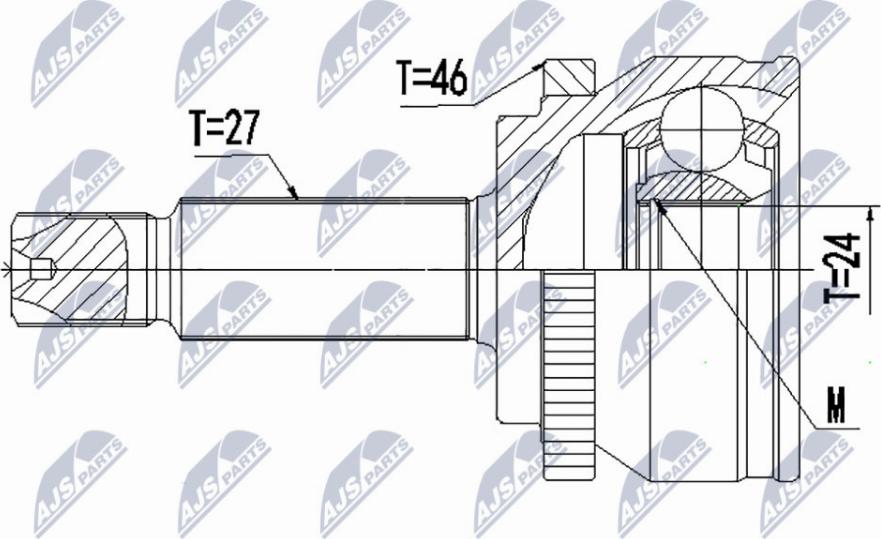 NTY NPZ-HY-557 - Kit giunti, Semiasse www.autoricambit.com