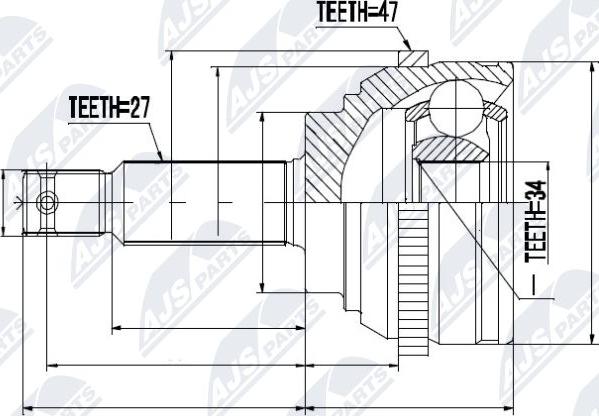 NTY NPZ-HY-509 - Kit giunti, Semiasse www.autoricambit.com