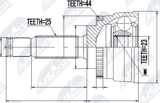 NTY NPZ-HY-533 - Kit giunti, Semiasse www.autoricambit.com