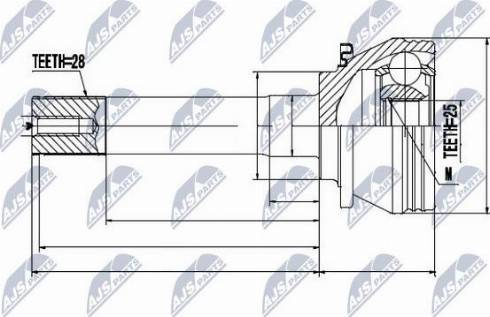 NTY NPZ-HY-529 - Kit giunti, Semiasse www.autoricambit.com