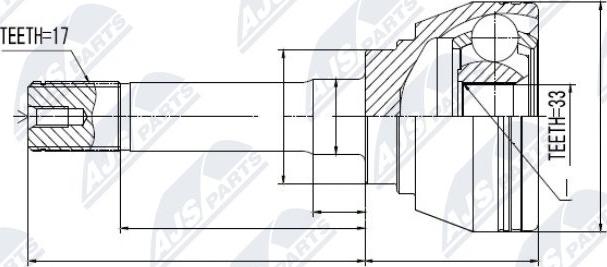 NTY NPZ-IS-008 - Kit giunti, Semiasse www.autoricambit.com