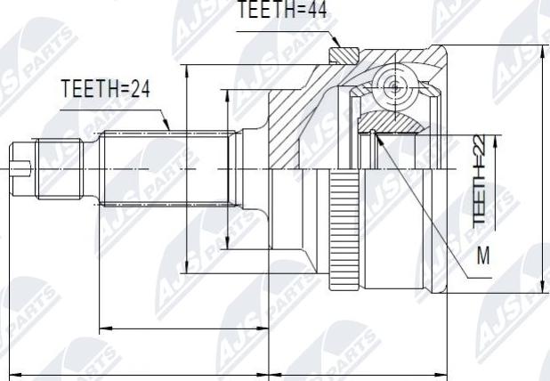 NTY NPZ-KA-341 - Kit giunti, Semiasse www.autoricambit.com