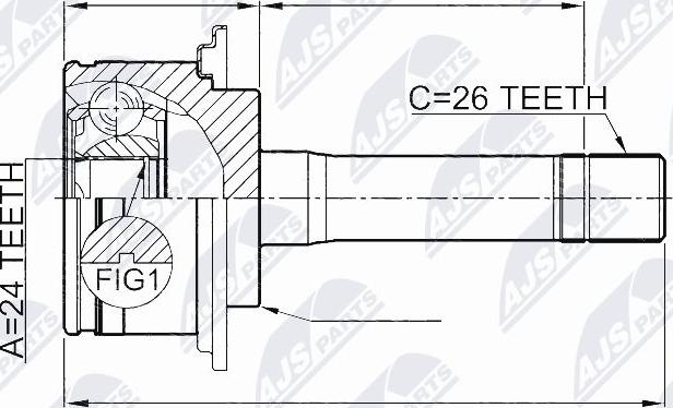 NTY NPZ-KA-348 - Kit giunti, Semiasse www.autoricambit.com