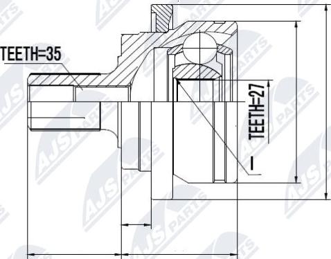 NTY NPZ-ME-004 - Kit giunti, Semiasse www.autoricambit.com