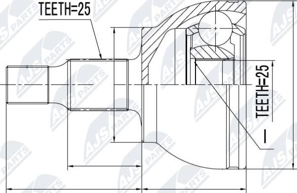 NTY NPZ-ME-007 - Kit giunti, Semiasse www.autoricambit.com