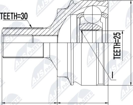 NTY NPZ-ME-016 - Kit giunti, Semiasse www.autoricambit.com