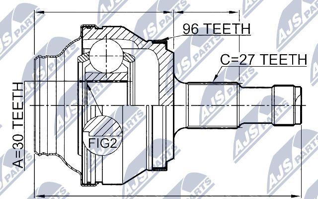 NTY NPZ-ME-020 - Kit giunti, Semiasse www.autoricambit.com