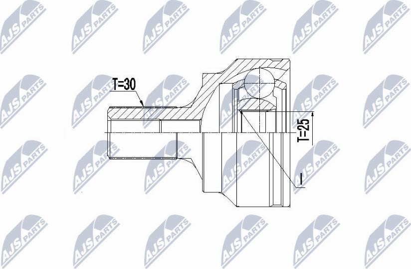 NTY NPZ-ME-021 - Kit giunti, Semiasse www.autoricambit.com