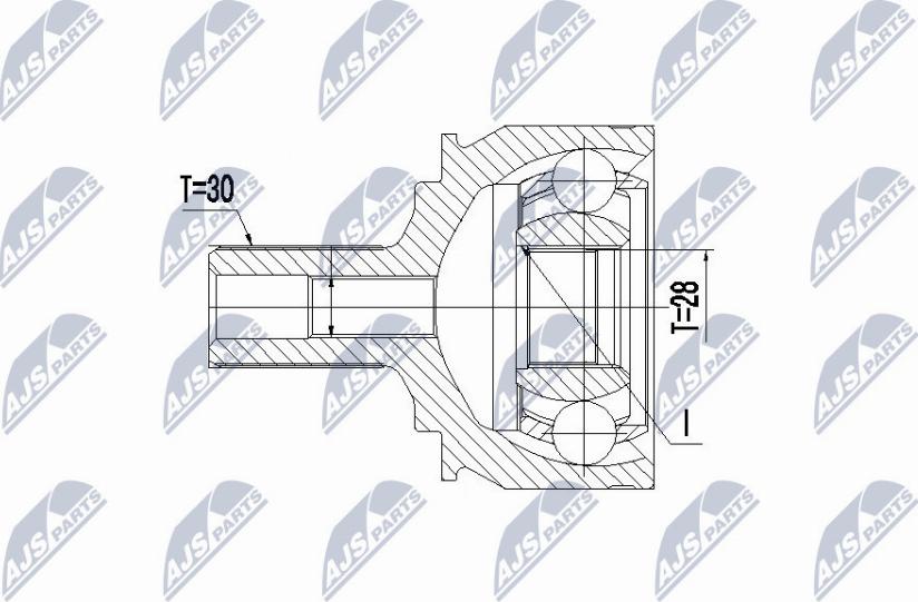 NTY NPZ-ME-028 - Kit giunti, Semiasse www.autoricambit.com