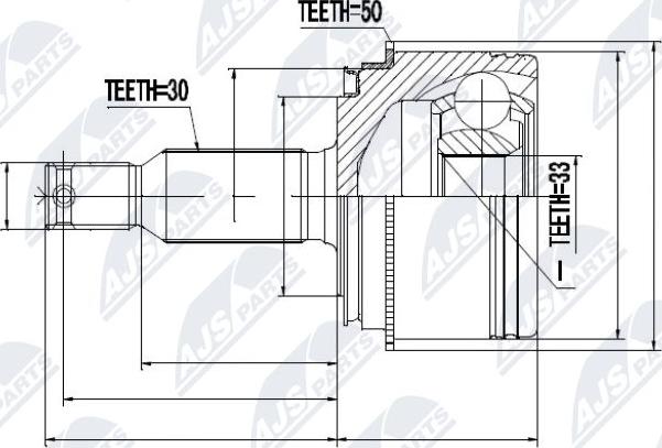 NTY NPZ-MS-054 - Kit giunti, Semiasse www.autoricambit.com