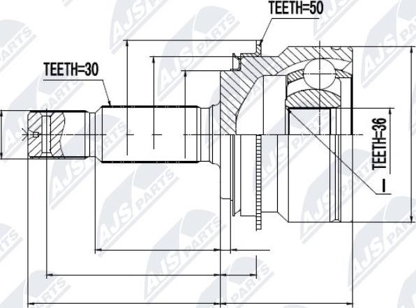 NTY NPZ-MS-055 - Kit giunti, Semiasse www.autoricambit.com