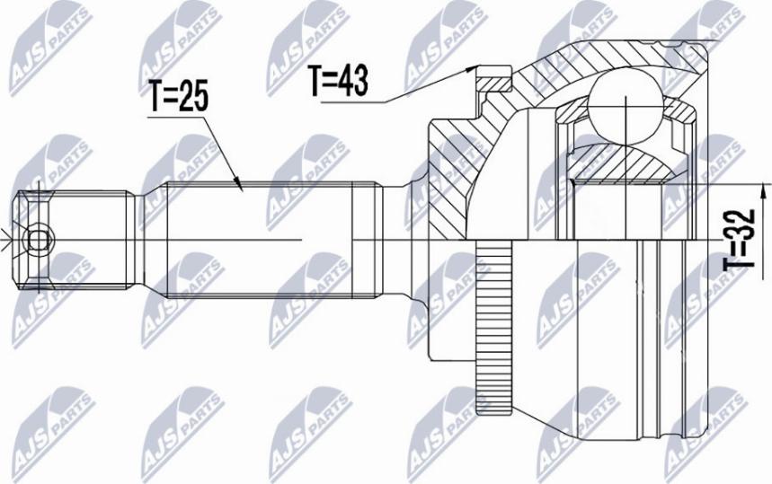 NTY NPZ-MS-063 - Kit giunti, Semiasse www.autoricambit.com