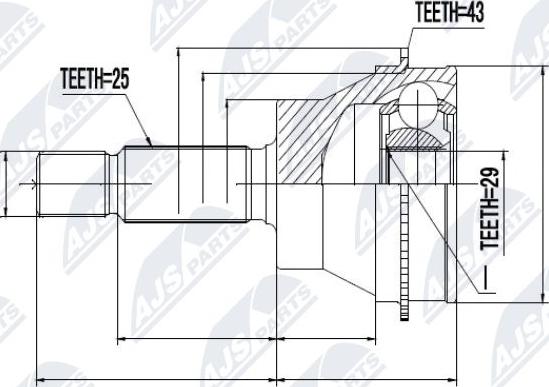 NTY NPZ-MS-018 - Kit giunti, Semiasse www.autoricambit.com